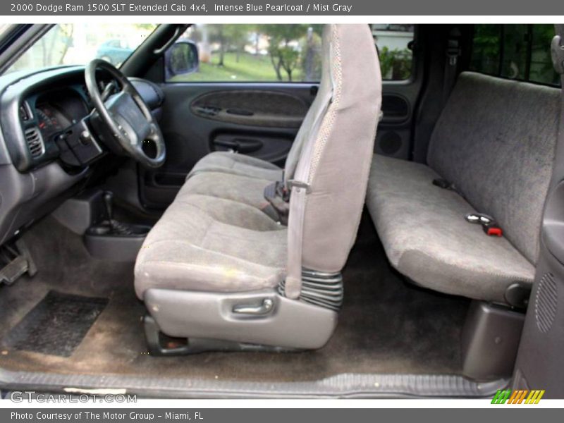 Intense Blue Pearlcoat / Mist Gray 2000 Dodge Ram 1500 SLT Extended Cab 4x4