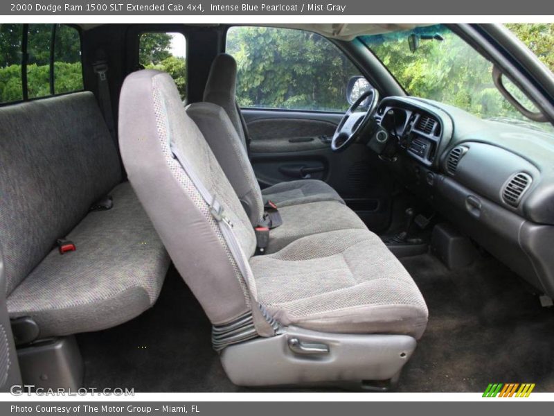Intense Blue Pearlcoat / Mist Gray 2000 Dodge Ram 1500 SLT Extended Cab 4x4
