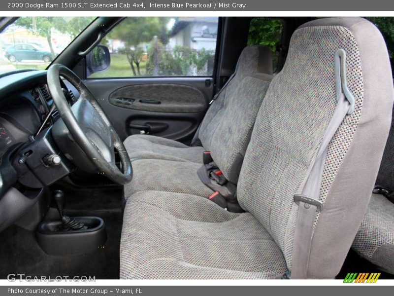 Intense Blue Pearlcoat / Mist Gray 2000 Dodge Ram 1500 SLT Extended Cab 4x4