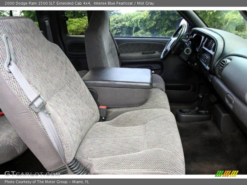 Intense Blue Pearlcoat / Mist Gray 2000 Dodge Ram 1500 SLT Extended Cab 4x4