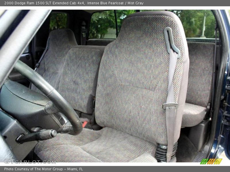 Intense Blue Pearlcoat / Mist Gray 2000 Dodge Ram 1500 SLT Extended Cab 4x4