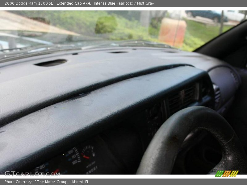 Intense Blue Pearlcoat / Mist Gray 2000 Dodge Ram 1500 SLT Extended Cab 4x4