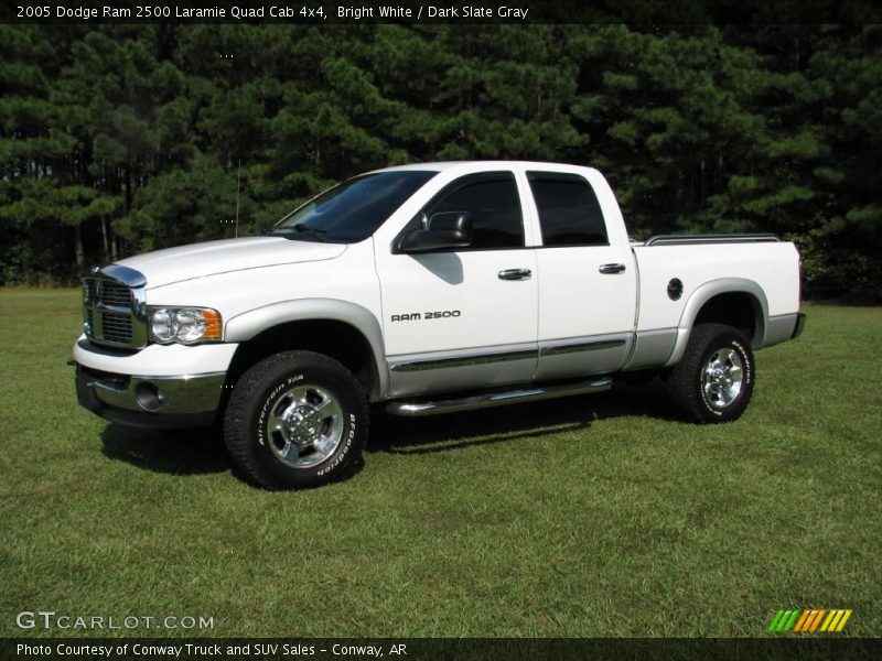 Bright White / Dark Slate Gray 2005 Dodge Ram 2500 Laramie Quad Cab 4x4