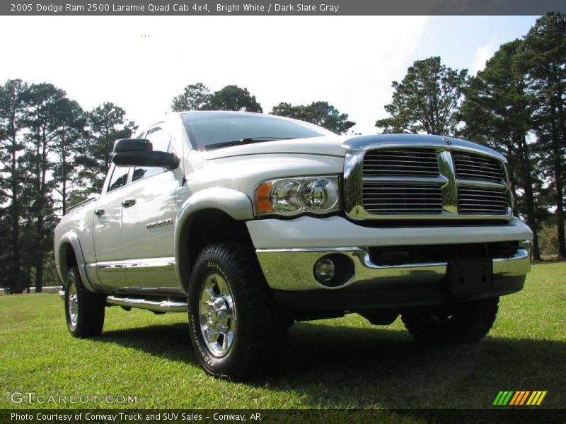 Bright White / Dark Slate Gray 2005 Dodge Ram 2500 Laramie Quad Cab 4x4