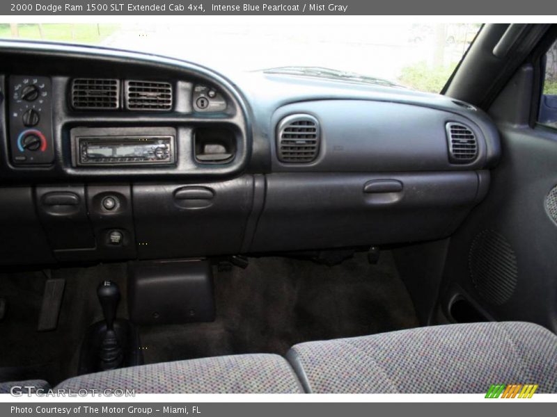 Intense Blue Pearlcoat / Mist Gray 2000 Dodge Ram 1500 SLT Extended Cab 4x4