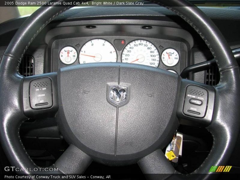 Bright White / Dark Slate Gray 2005 Dodge Ram 2500 Laramie Quad Cab 4x4
