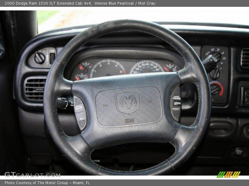 Intense Blue Pearlcoat / Mist Gray 2000 Dodge Ram 1500 SLT Extended Cab 4x4