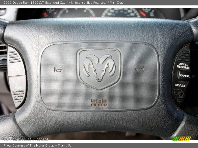 Intense Blue Pearlcoat / Mist Gray 2000 Dodge Ram 1500 SLT Extended Cab 4x4