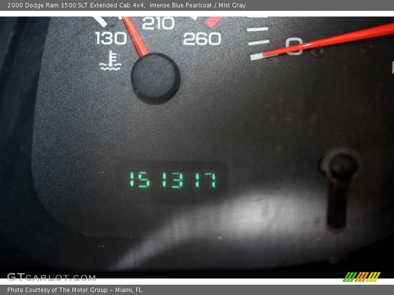 Intense Blue Pearlcoat / Mist Gray 2000 Dodge Ram 1500 SLT Extended Cab 4x4