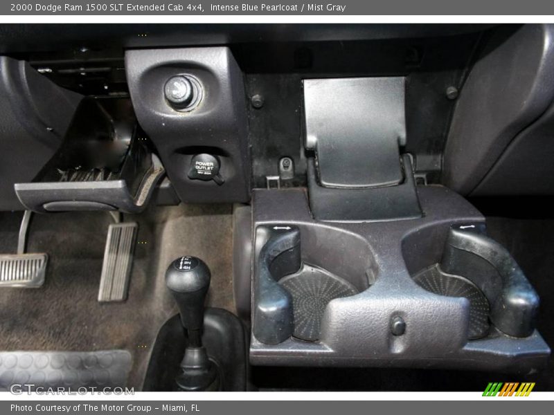 Intense Blue Pearlcoat / Mist Gray 2000 Dodge Ram 1500 SLT Extended Cab 4x4