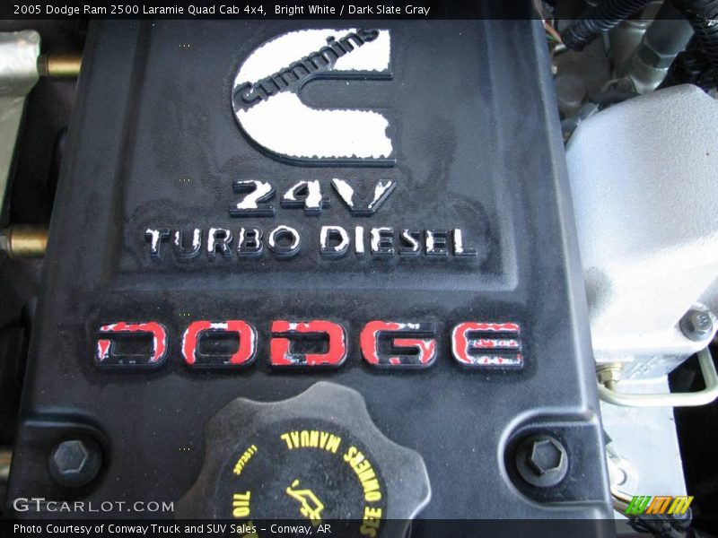 Bright White / Dark Slate Gray 2005 Dodge Ram 2500 Laramie Quad Cab 4x4
