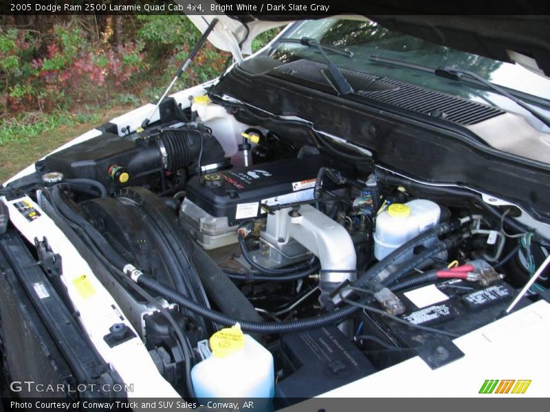 Bright White / Dark Slate Gray 2005 Dodge Ram 2500 Laramie Quad Cab 4x4