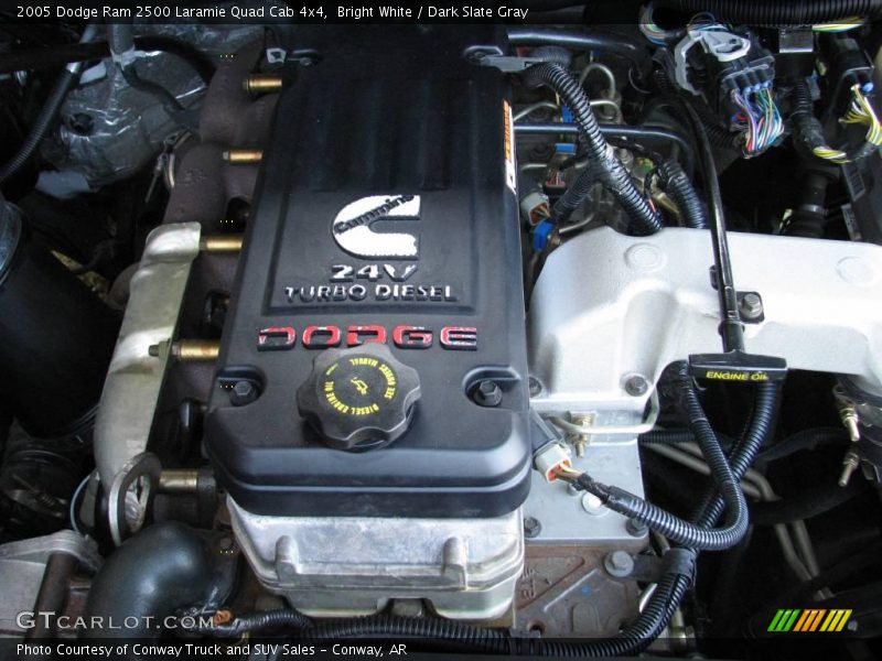 Bright White / Dark Slate Gray 2005 Dodge Ram 2500 Laramie Quad Cab 4x4