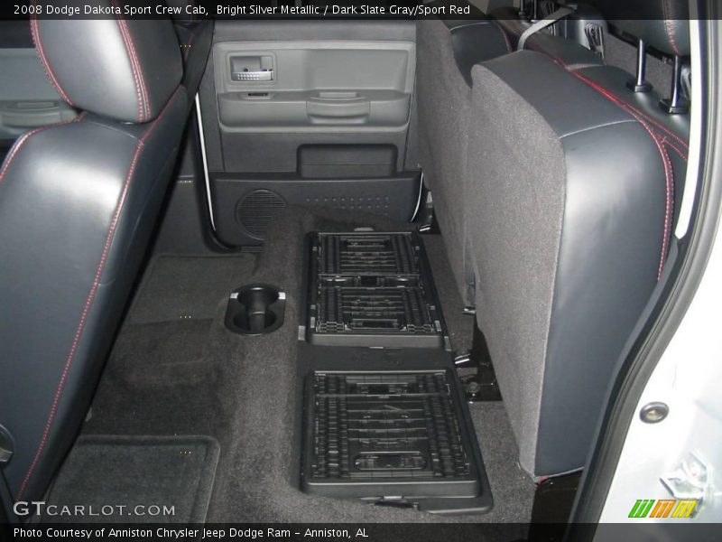 Bright Silver Metallic / Dark Slate Gray/Sport Red 2008 Dodge Dakota Sport Crew Cab