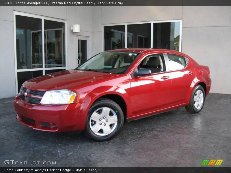 Inferno Red Crystal Pearl / Dark Slate Gray 2010 Dodge Avenger SXT