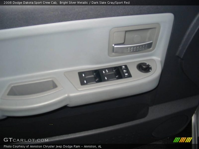 Bright Silver Metallic / Dark Slate Gray/Sport Red 2008 Dodge Dakota Sport Crew Cab