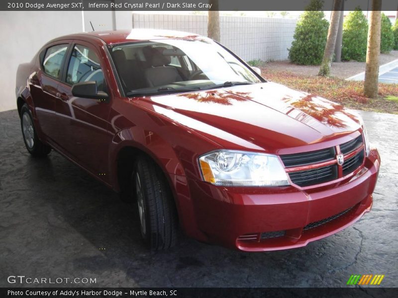 Inferno Red Crystal Pearl / Dark Slate Gray 2010 Dodge Avenger SXT