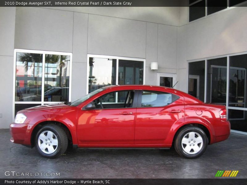 Inferno Red Crystal Pearl / Dark Slate Gray 2010 Dodge Avenger SXT