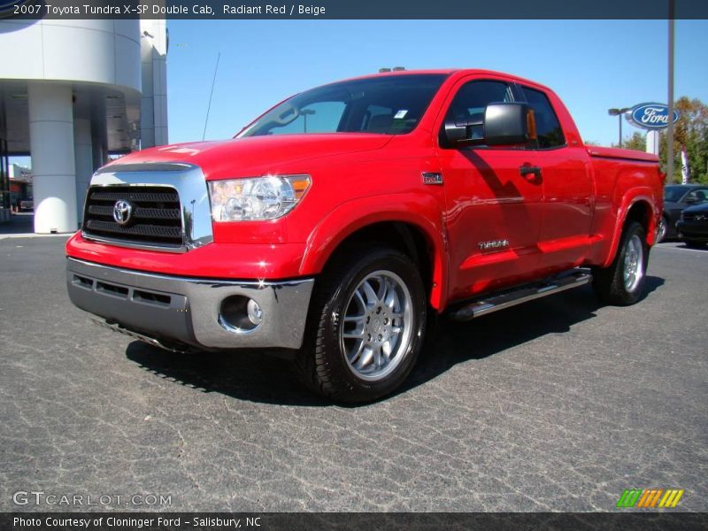 Radiant Red / Beige 2007 Toyota Tundra X-SP Double Cab