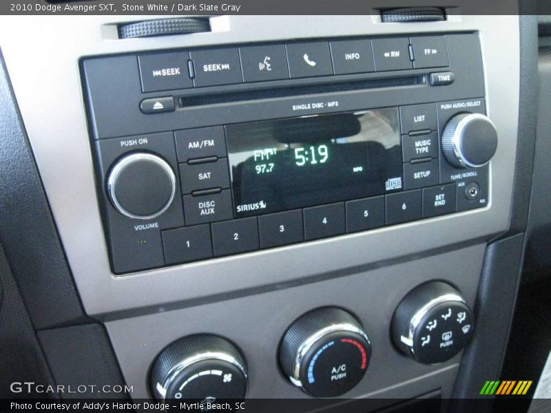 Stone White / Dark Slate Gray 2010 Dodge Avenger SXT