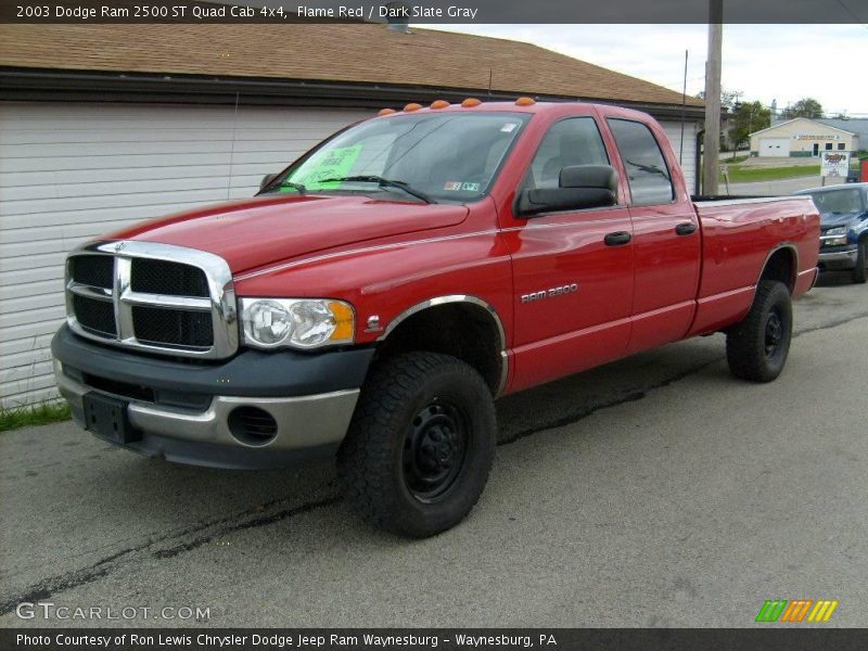 Flame Red / Dark Slate Gray 2003 Dodge Ram 2500 ST Quad Cab 4x4