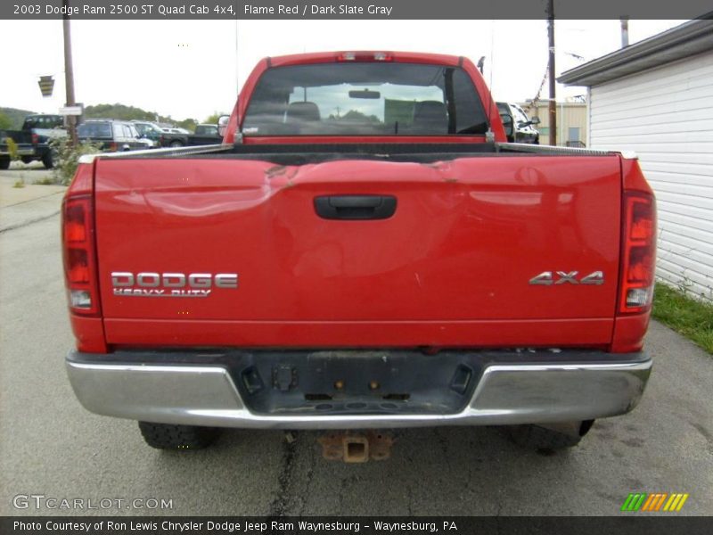 Flame Red / Dark Slate Gray 2003 Dodge Ram 2500 ST Quad Cab 4x4