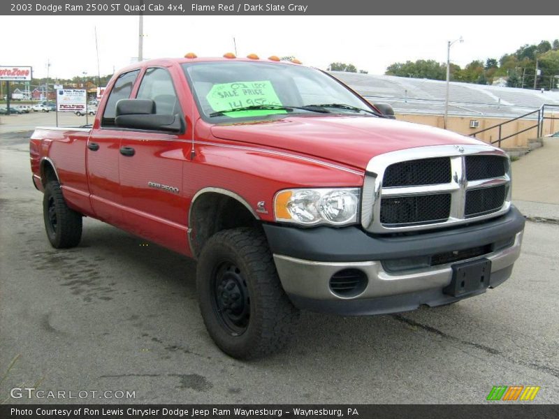 Flame Red / Dark Slate Gray 2003 Dodge Ram 2500 ST Quad Cab 4x4