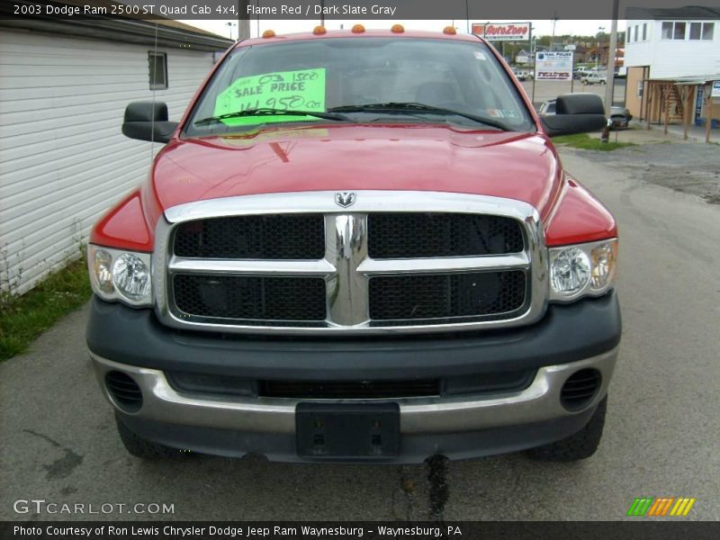 Flame Red / Dark Slate Gray 2003 Dodge Ram 2500 ST Quad Cab 4x4