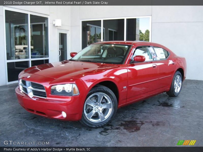 Inferno Red Crystal Pearl / Dark Slate Gray 2010 Dodge Charger SXT