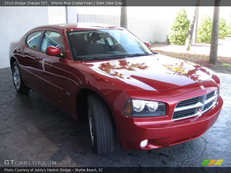 Inferno Red Crystal Pearl / Dark Slate Gray 2010 Dodge Charger SXT
