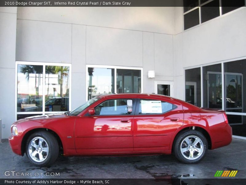 Inferno Red Crystal Pearl / Dark Slate Gray 2010 Dodge Charger SXT