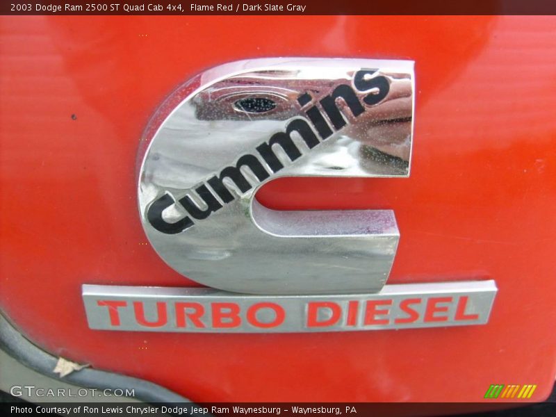 Flame Red / Dark Slate Gray 2003 Dodge Ram 2500 ST Quad Cab 4x4