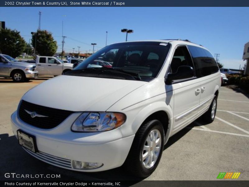 Stone White Clearcoat / Taupe 2002 Chrysler Town & Country LXi