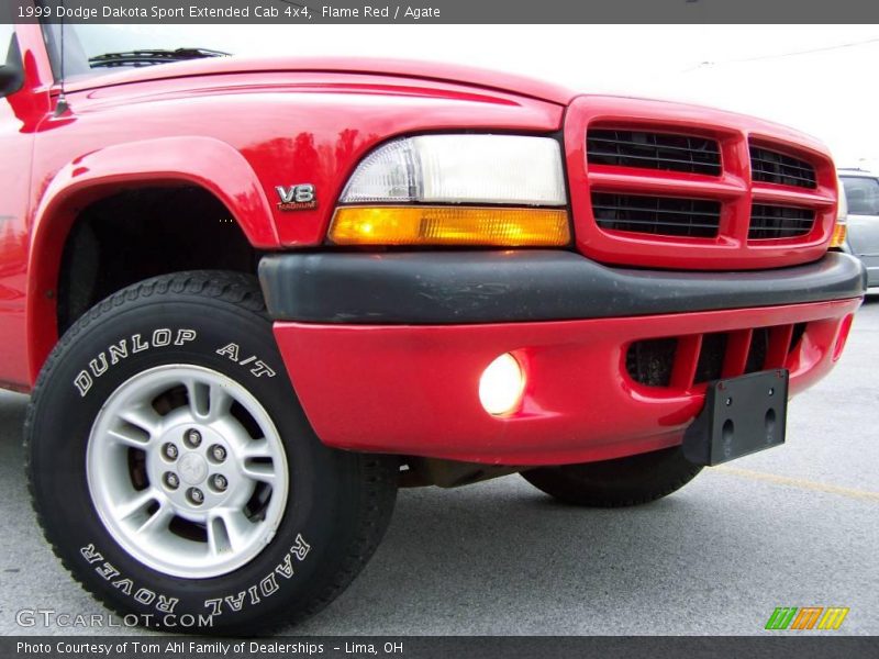Flame Red / Agate 1999 Dodge Dakota Sport Extended Cab 4x4