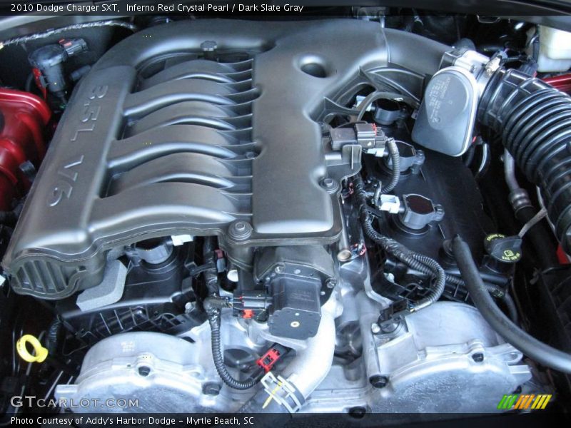Inferno Red Crystal Pearl / Dark Slate Gray 2010 Dodge Charger SXT