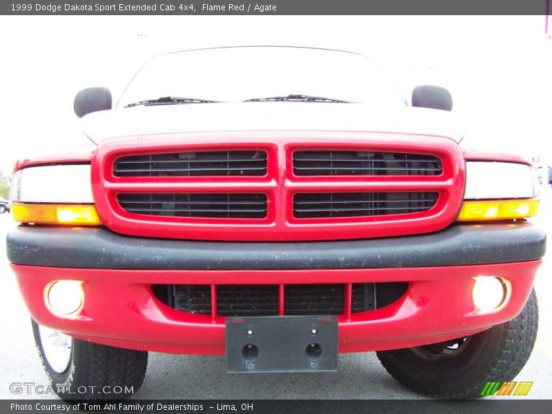 Flame Red / Agate 1999 Dodge Dakota Sport Extended Cab 4x4
