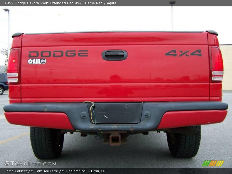 Flame Red / Agate 1999 Dodge Dakota Sport Extended Cab 4x4
