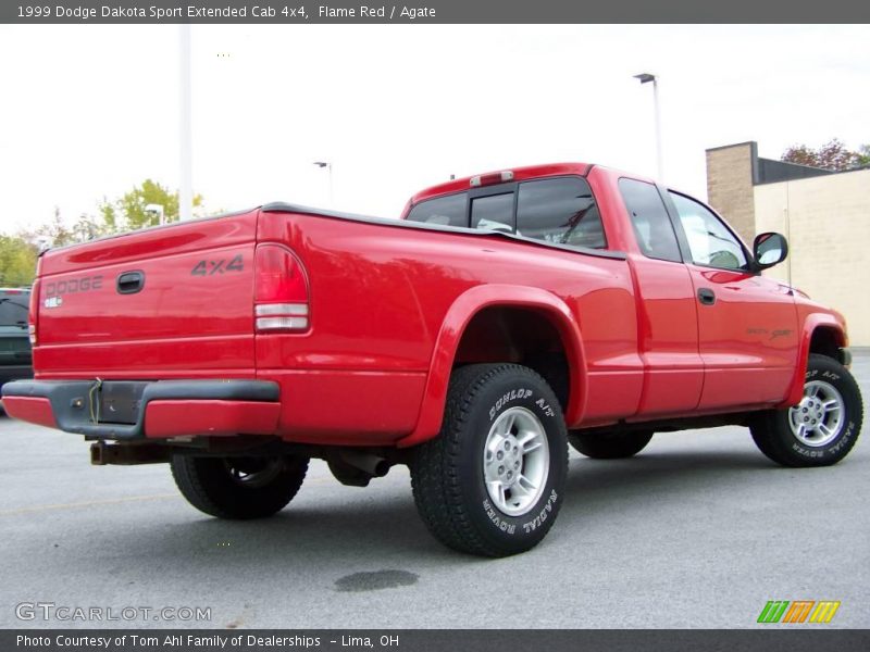 Flame Red / Agate 1999 Dodge Dakota Sport Extended Cab 4x4