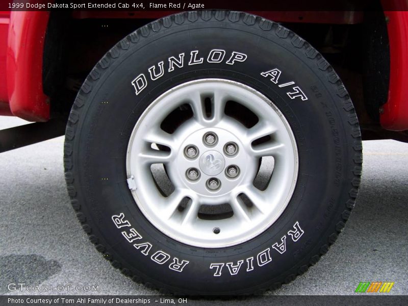 Flame Red / Agate 1999 Dodge Dakota Sport Extended Cab 4x4