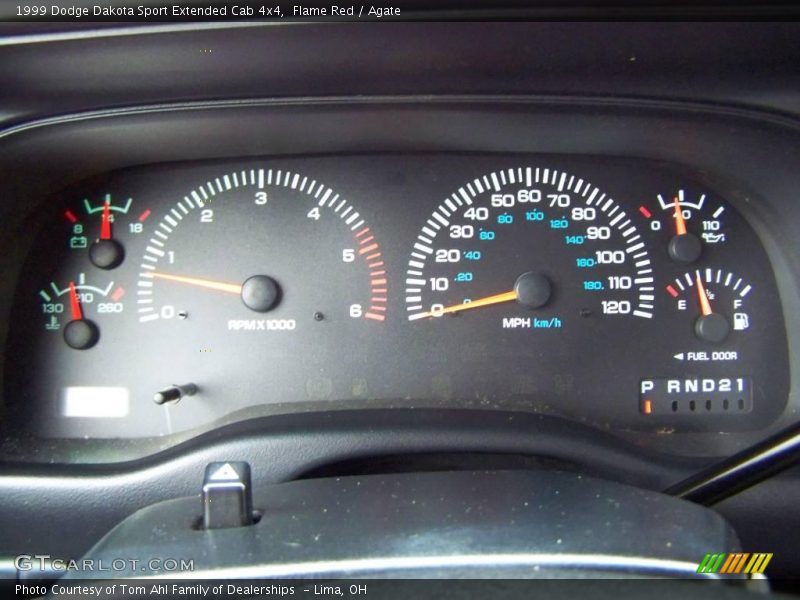 Flame Red / Agate 1999 Dodge Dakota Sport Extended Cab 4x4