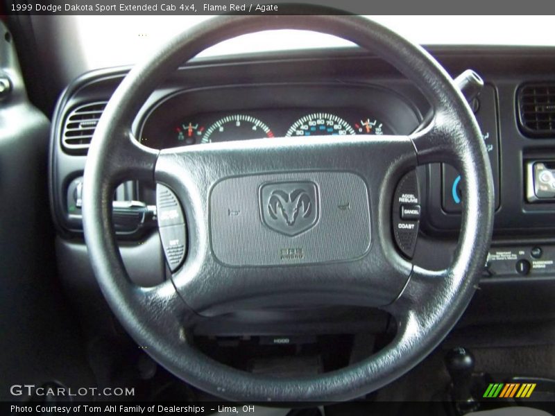 Flame Red / Agate 1999 Dodge Dakota Sport Extended Cab 4x4