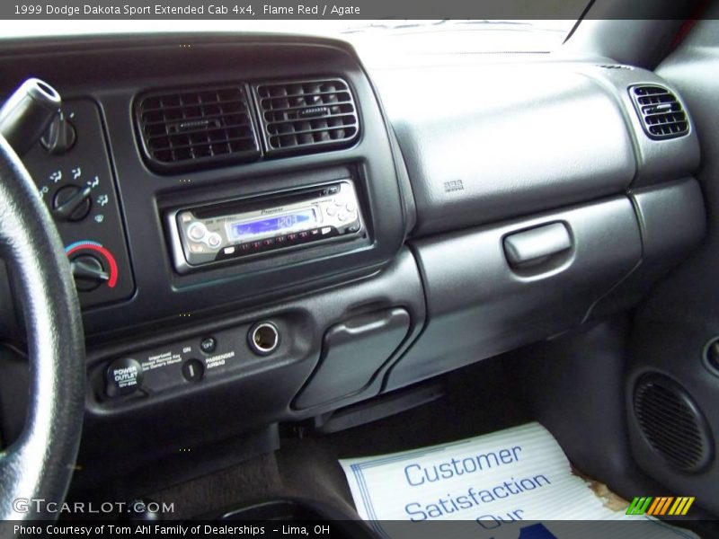 Flame Red / Agate 1999 Dodge Dakota Sport Extended Cab 4x4