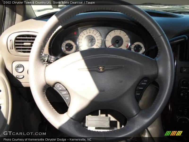 Stone White Clearcoat / Taupe 2002 Chrysler Town & Country LXi