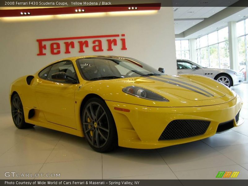 Yellow Modena / Black 2008 Ferrari F430 Scuderia Coupe
