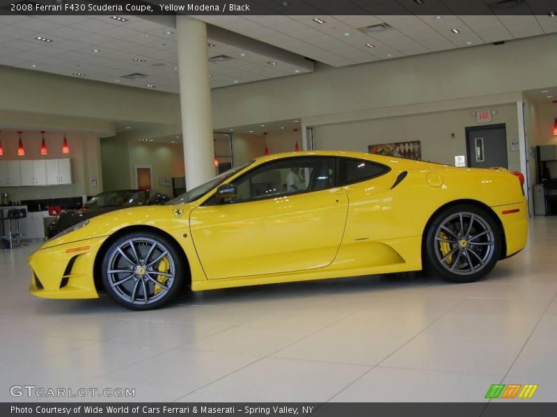 Yellow Modena / Black 2008 Ferrari F430 Scuderia Coupe
