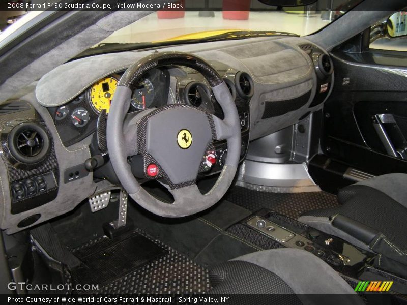Yellow Modena / Black 2008 Ferrari F430 Scuderia Coupe
