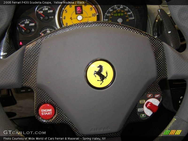 Yellow Modena / Black 2008 Ferrari F430 Scuderia Coupe