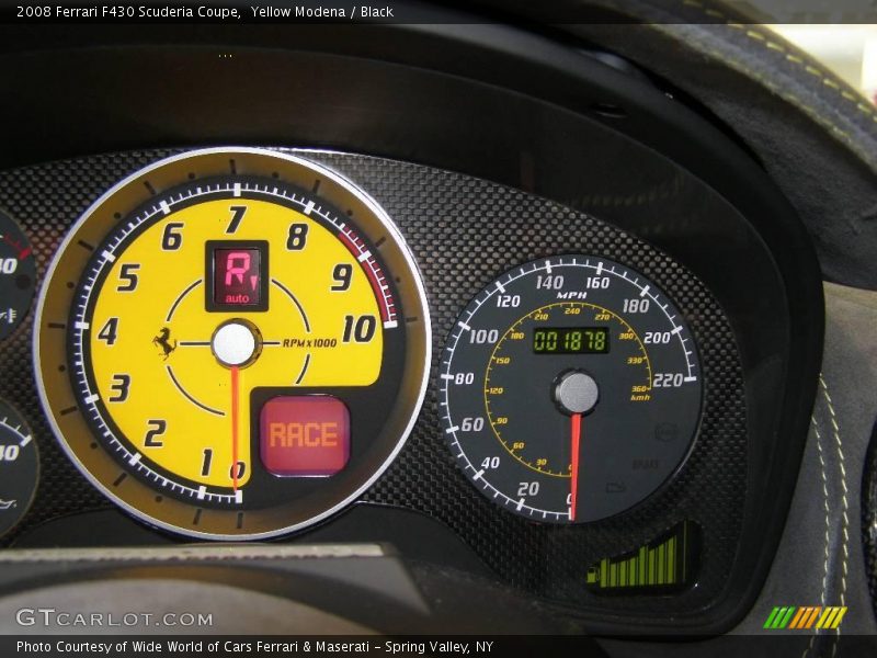 Yellow Modena / Black 2008 Ferrari F430 Scuderia Coupe