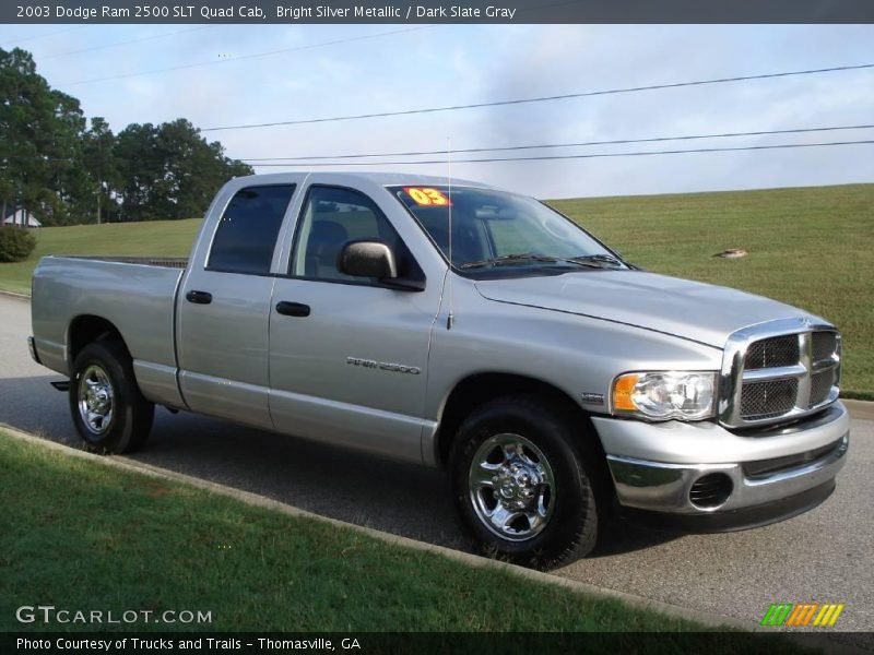 Bright Silver Metallic / Dark Slate Gray 2003 Dodge Ram 2500 SLT Quad Cab