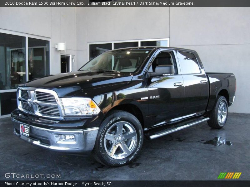 Brilliant Black Crystal Pearl / Dark Slate/Medium Graystone 2010 Dodge Ram 1500 Big Horn Crew Cab